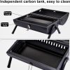 1PC Portable Charcoal Grill, Tabletop Charcoal Grill, BBQ Grill for Outdoor Cooking Camping, Picnics, Backyard, Black