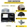 VEVOR Aluminum Portable Camping Kitchen Detachable Windscreen Storage Organizer & Carrying Bag, Outdoor Grill Station for Picnic BBQ & Backyards