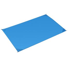 Portable Beach Blanket 4.6â€™ x 6.6â€™ Waterproof Foldable Camping Rug Pocket Sandproof Picnic Mat for Camping Picnic Hiking Grass Travel (Option: Blue)