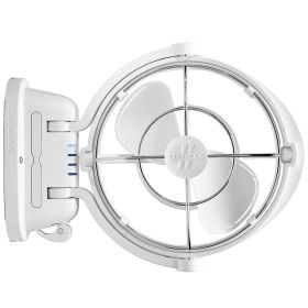 SEEKR by Caframo Sirocco II 3 (Option: Speed 7" Gimbal Fan  White 1224V)