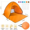 Pop Up Beach Tent Sun Shade Shelter Anti-UV Automatic Waterproof Tent Canopy for 2/3 Man w/ Net Window Storage Bag for Outdoor Beach Camping Fishing P