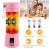 Portable Juicer Blender USB Rechargeable Juicer Cup Fruit Baby Food Mixing Machine w/ 6 Blades Powerful Motor