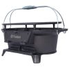 Oval Cast Iron Grill Outdoor, Portable Charcoal Grill and Tabletop Cast Iron Skillet - 100% Cast Iron, Enameled, Durable, Small Charcoal Grill