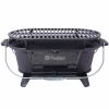Oval Cast Iron Grill Outdoor, Portable Charcoal Grill and Tabletop Cast Iron Skillet - 100% Cast Iron, Enameled, Durable, Small Charcoal Grill