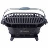 Oval Cast Iron Grill Outdoor, Portable Charcoal Grill and Tabletop Cast Iron Skillet - 100% Cast Iron, Enameled, Durable, Small Charcoal Grill